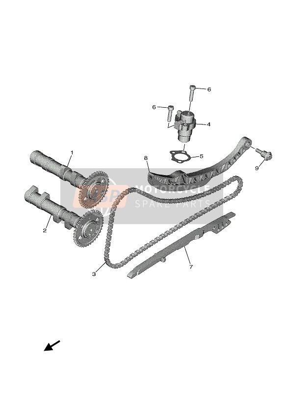 Yamaha TMAX ABS 2020 CAMSHAFT & CHAIN for a 2020 Yamaha TMAX ABS